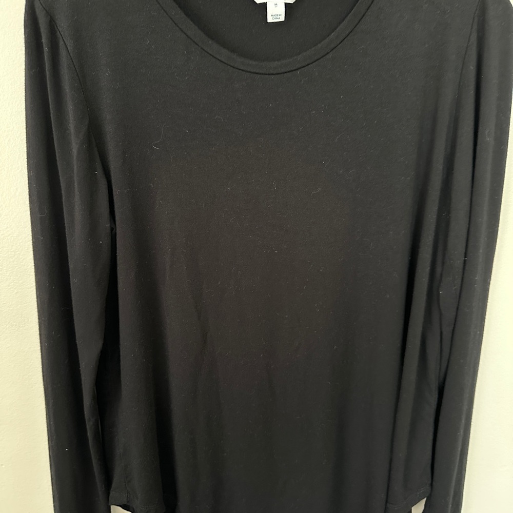 Market Spruce Black Long Sleeve knit Top Women’s Size M